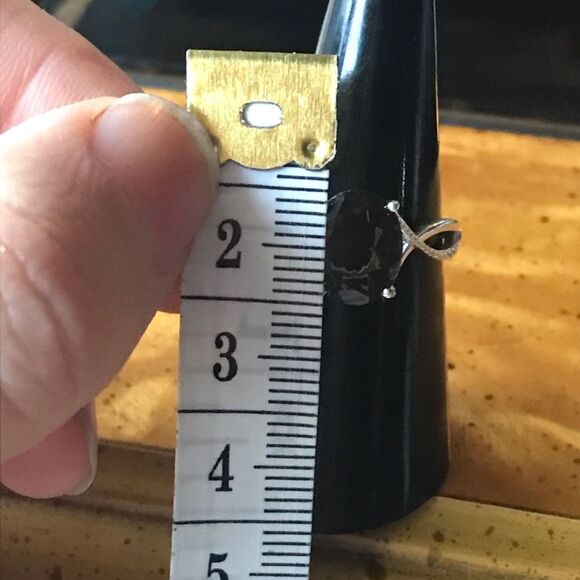 Natural Smoky Quartz Sterling Silver Infinity Ring Size 7 - Picture 5 of 9